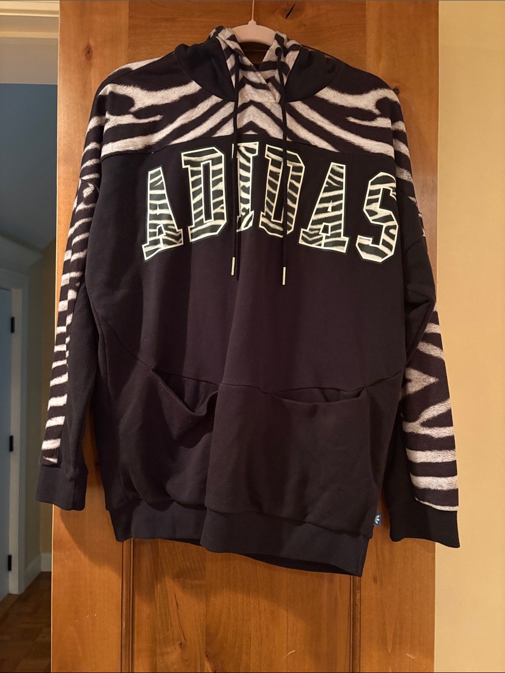 adidas Black & White Zebra Logo Hoodie